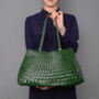 Woven Leather Shoulder Beach Bag, thumbnail 4 of 12