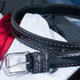 Handstitched British Spirit Raised English Leather Belt, thumbnail 1 of 4