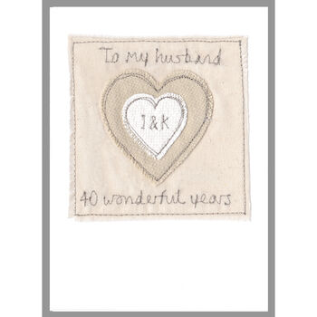 Personalised Heart Birthday Or Anniversary Card For Him, 9 of 12