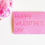 Pink Red Modern Happy Valentine's Typography Card, thumbnail 4 of 4