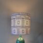 Drum Lampshade Blue And Ecru, thumbnail 3 of 4