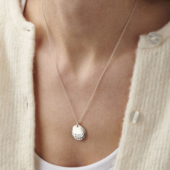 Personalised Hammered Family Disc Necklace, 2 of 12