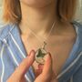 See Through Glass And Silver Locket Necklace, thumbnail 5 of 12