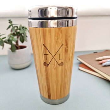 Personalised Golf Wooden Travel Mug, Golfers Gift, 2 of 5