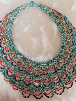 Multi Layered Beaded Collar Necklace, 3 of 3