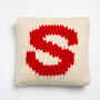 Personalised Cushion Knitting Kit In Red, thumbnail 4 of 10
