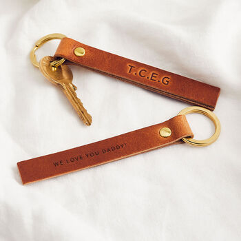 Personalised Family Initials Leather Keyring, 2 of 2