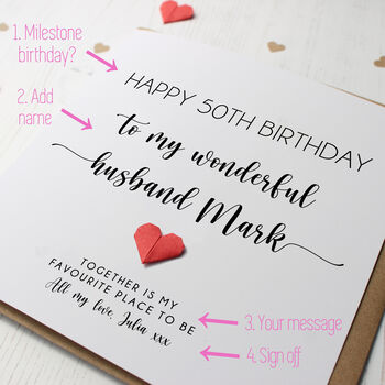 Personalised Birthday Card For Husband, 2 of 6