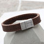 Mens Personalised Textured Leather Bracelet, thumbnail 1 of 6
