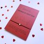 Personalised Anniversary Heart Card With Wish Bracelet, thumbnail 6 of 9