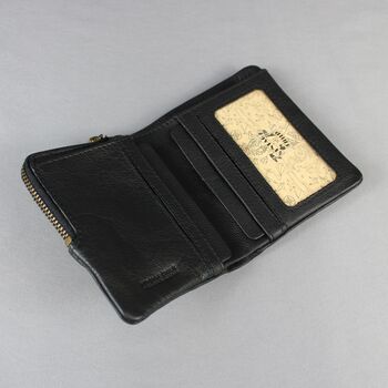 'Lander' Men's Leather Bi Fold Wallet In Black, 10 of 12