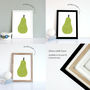 Kitchen Art, Pear Print, thumbnail 4 of 4