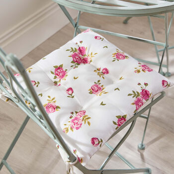 Helmsley Blush Floral Padded Seat Cushions, 4 of 5