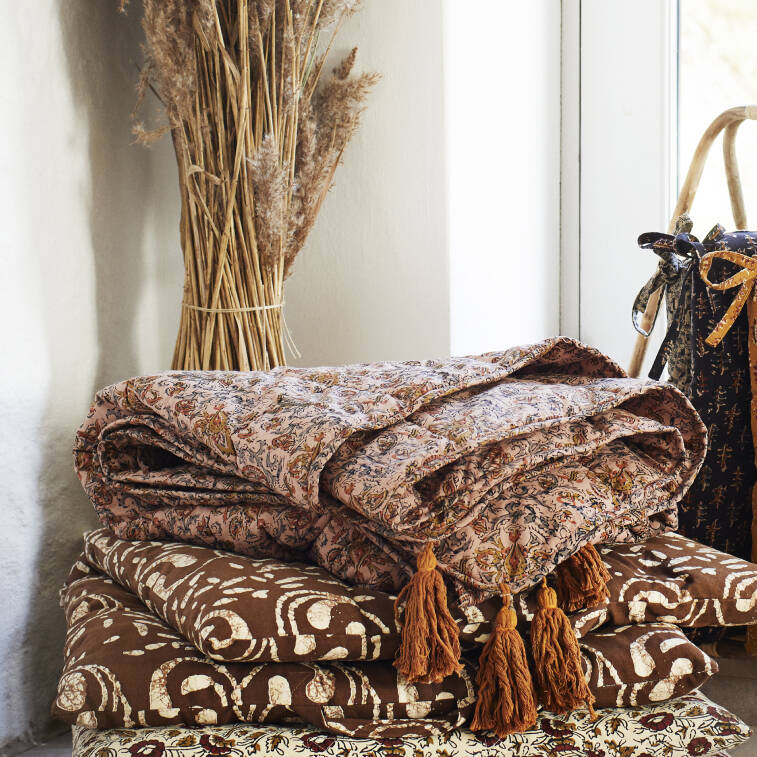 Paisley Quilted Throw By Posh Totty Designs Interiors