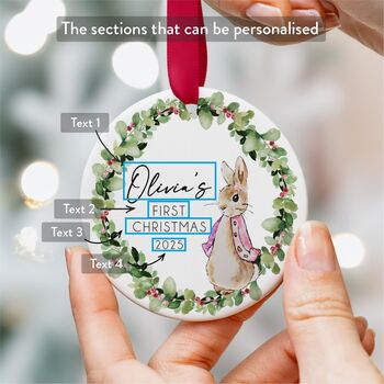 Baby's First Christmas Ornament Ceramic Keepsake, 2 of 7