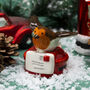 Ceramic Robin And Letterbox Charm With Gift Box, thumbnail 1 of 4