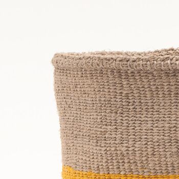 Yellow And Grey Duo Colour Block Basket, 7 of 9