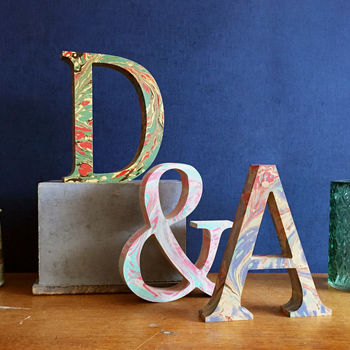 Marbled Wooden Letters, 2 of 5