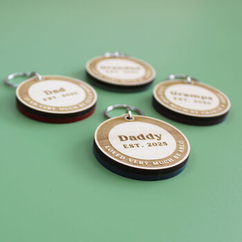 The Year You Became My Grandad Personalised Keyring, 2 of 5