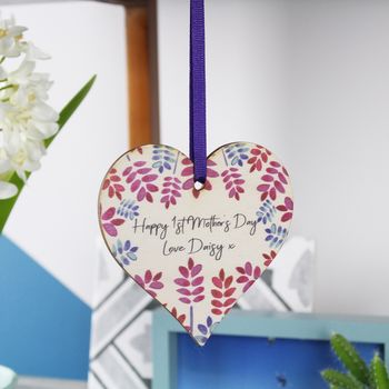 First Mother's Day Floral Heart Hanging Decoration, 5 of 10