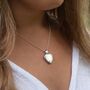 Engraved Sterling Silver Large Heart Locket Necklace, thumbnail 3 of 7