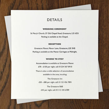 Letterpress Wedding Invitation: Elmore, 3 of 5