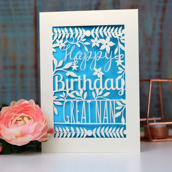 Personalised Floral Happy Birthday Card, 5 of 8