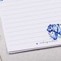 A5 Personalised Letter Writing Paper With Blue Tiger, thumbnail 2 of 4