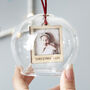 Baby's First Christmas Mini Wooden Photo Bauble, thumbnail 1 of 2