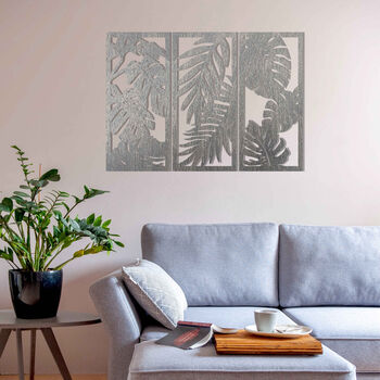 Framed Wooden Leaves Tropical Oasis Wall Decor, 9 of 12