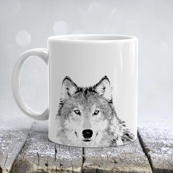 Wolf Illustrated Gift Mug, 3 of 4