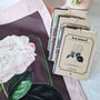 Botanical Camellia Print Cotton Tea Towel, thumbnail 4 of 5