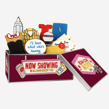 Biscuiteers Hand Iced Rom Com Biscuit Tin, 4 of 6