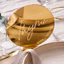 Personalised Gold Mirror Circle Wedding Table Name, thumbnail 1 of 2