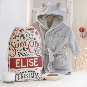 Personalised Gown With Night Before Christmas Sack Set, 7 of 11