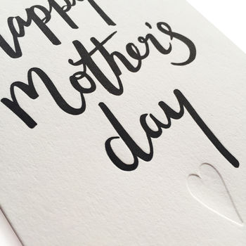 'Happy Mother’s Day' Script Letterpress Card, 3 of 3