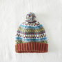 Fair Trade Eco Knit Nordic Unisex Bobble Hat Waste Wool, thumbnail 7 of 12