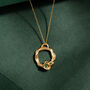 May Birthstone Emerald And Gold Vermeil Plated Necklace, thumbnail 7 of 9