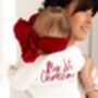 My First Christmas Embroidered Personalised New Baby Knitted Cardigan, thumbnail 3 of 11