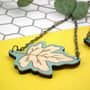 Wooden Leaf Necklace, thumbnail 4 of 6
