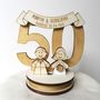Personalised 50th Wedding Anniversary Cake Topper, thumbnail 2 of 4