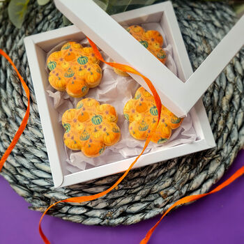Autumn Pumpkins Biscuits Gift Box, Eight Pieces, 3 of 6