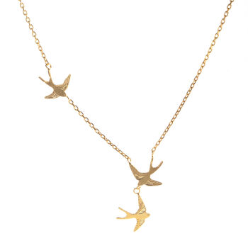Three Swallow Necklace | 925 Sterling Silver, 2 of 8
