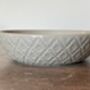 Light Grey Diamond Patterned Pasta/Serving Bowl, 22cm, thumbnail 2 of 2