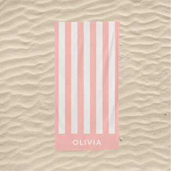 Personalised Striped Beach Towel, 7 of 8