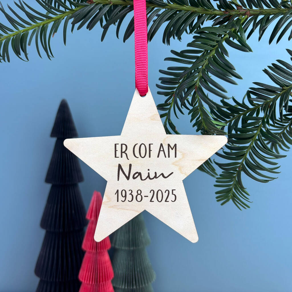 Personalised Memorial Welsh Decoration, 1 of 2