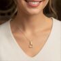 Personalised Sterling Silver And Gold Stirrup Necklace, thumbnail 4 of 12