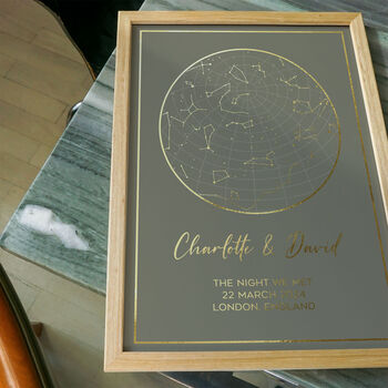 Personalised Gold Star Map Print, 2 of 7