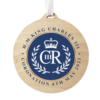 King Charles Ill Blue Crest Coronation Decoration, 3 of 4