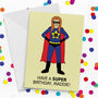 Design Your Own Supergirl Personalised Birthday Card, thumbnail 2 of 4